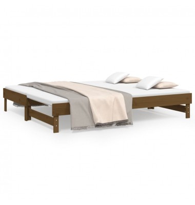  Ištraukiama lova, medaus ruda, 2x(100x200)cm, pušies masyvas - Lovos - 2