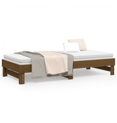  Ištraukiama lova, medaus ruda, 2x(100x200)cm, pušies masyvas - Lovos - 5
