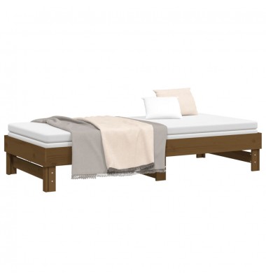  Ištraukiama lova, medaus ruda, 2x(100x200)cm, pušies masyvas - Lovos - 6