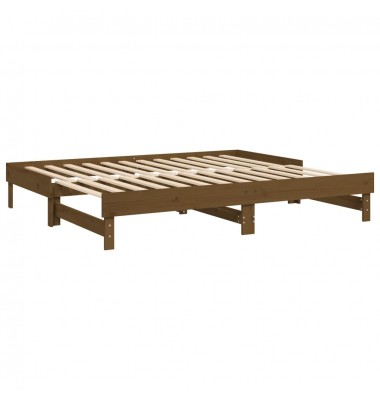  Ištraukiama lova, medaus ruda, 2x(100x200)cm, pušies masyvas - Lovos - 7