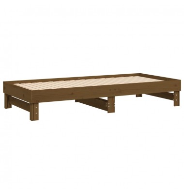  Ištraukiama lova, medaus ruda, 2x(100x200)cm, pušies masyvas - Lovos - 8