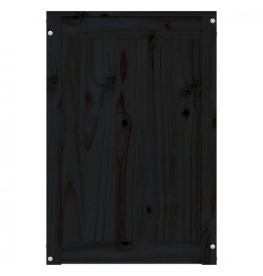  Skalbinių dėžė, juoda, 44x44x66cm, pušies medienos masyvas - Skalbinių krepšiai - 6