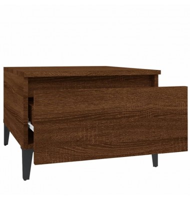  Šoniniai staliukai, 2vnt., rudi ąžuolo, 50x46x35cm, mediena - Žurnaliniai staliukai - 8