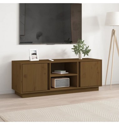  Televizoriaus spintelė, medaus ruda, 110x35x40,5cm, pušis - TV spintelės - 1