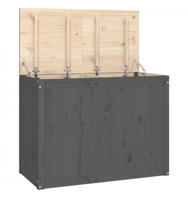  Skalbinių dėžė, pilka, 88,5x44x66cm, pušies medienos masyvas - Skalbinių krepšiai - 2