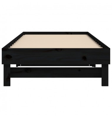 Ištraukiama lova, juoda, 2x(90x200)cm, pušies medienos masyvas - Lovos - 9