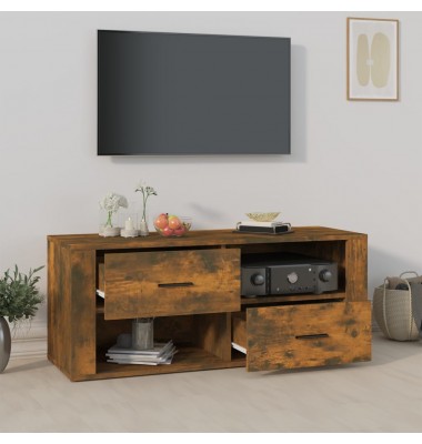  Televizoriaus spintelė, dūminio ąžuolo, 100x35x40cm, mediena - TV spintelės - 3