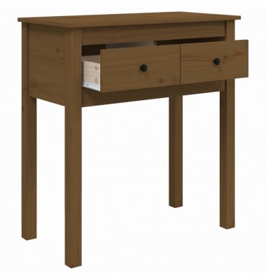  Konsolinis staliukas, medaus rudas, 70x35x75cm, pušies masyvas - Žurnaliniai staliukai - 7