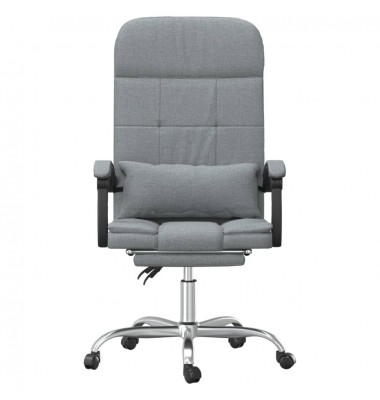  Atlošiama masažinė biuro kėdė, šviesiai pilkos spalvos, audinys - Biuro kėdės - 3