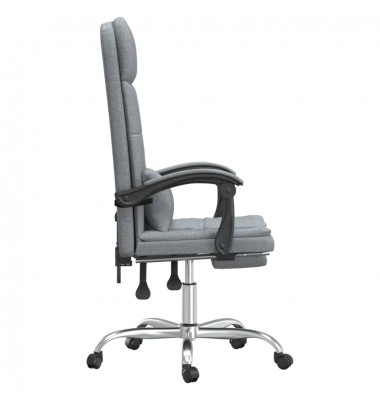  Atlošiama masažinė biuro kėdė, šviesiai pilkos spalvos, audinys - Biuro kėdės - 4