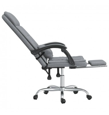  Atlošiama masažinė biuro kėdė, šviesiai pilkos spalvos, audinys - Biuro kėdės - 8