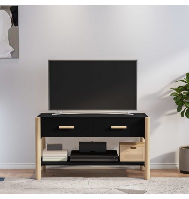  Televizoriaus spintelė, juodos spalvos, 82x38x45cm, mediena - TV spintelės - 1