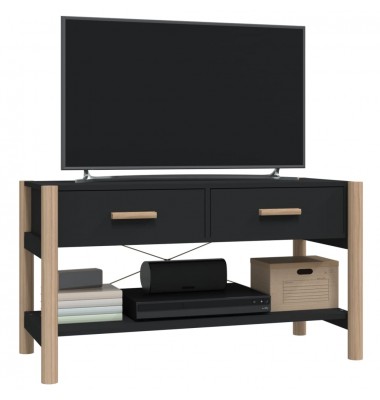  Televizoriaus spintelė, juodos spalvos, 82x38x45cm, mediena - TV spintelės - 4