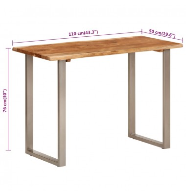  Valgomojo stalas, 110x50x76cm, akacijos medienos masyvas - Stalai - 8