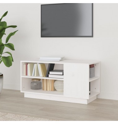  Televizoriaus spintelė, balta, 80x35x40,5cm, pušies masyvas - TV spintelės - 1