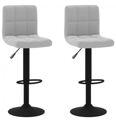  Baro taburetės, 2vnt., šviesiai pilkos spalvos, aksomas - Baro kėdės - 2