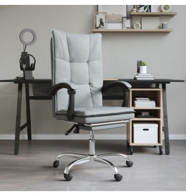 Atlošiama biuro kėdė, tamsiai pilkos spalvos, audinys - Biuro kėdės - 1