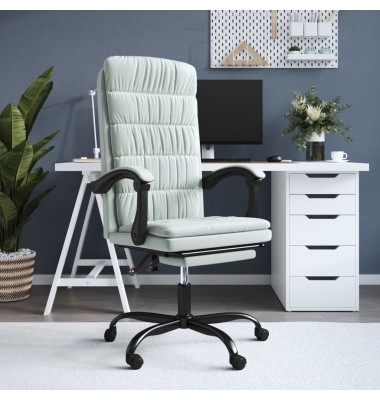  Atlošiama biuro kėdė, šviesiai pilkos spalvos, aksomas - Biuro kėdės - 1