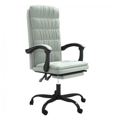  Atlošiama biuro kėdė, šviesiai pilkos spalvos, aksomas - Biuro kėdės - 2
