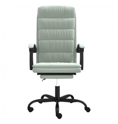  Atlošiama biuro kėdė, šviesiai pilkos spalvos, aksomas - Biuro kėdės - 3