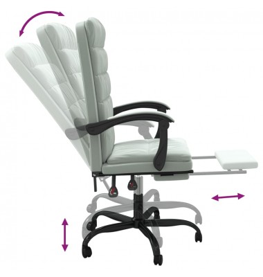  Atlošiama biuro kėdė, šviesiai pilkos spalvos, aksomas - Biuro kėdės - 8