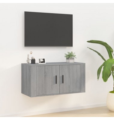  Sieninė televizoriaus spintelė, pilka ąžuolo, 80x34,5x40cm - TV spintelės - 1