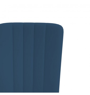  Valgomojo kėdės, 2vnt., mėlynos spalvos, aksomas - Valgomojo Kėdės - 7