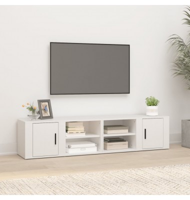  Televizoriaus spintelės, 2vnt., baltos, 80x31,5x36cm, mediena - TV spintelės - 1