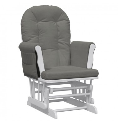  Supama kėdė su pakoja, tamsiai pilkos spalvos, audinys - Supamos kėdės - 6