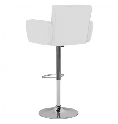  Baro taburetės, 2vnt., baltos spalvos, dirbtinė oda - Baro kėdės - 6