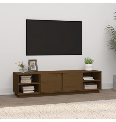  Televizoriaus spintelė, medaus ruda, 156x40x40cm, pušis - TV spintelės - 1