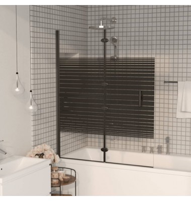  Sulankstoma dušo pertvara, juodos spalvos, 100x140cm, ESG - Dušo kabinos, durys - 1
