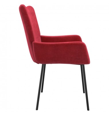  Valgomojo kėdės, 2vnt., raudonojo vyno spalvos, aksomas - Valgomojo Kėdės - 6