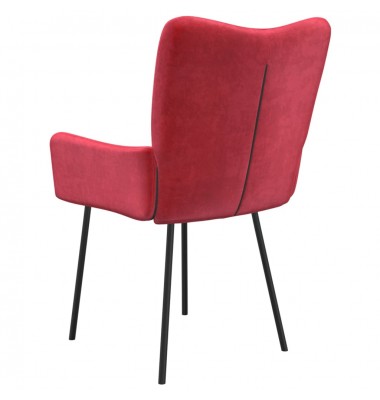  Valgomojo kėdės, 2vnt., raudonojo vyno spalvos, aksomas - Valgomojo Kėdės - 8