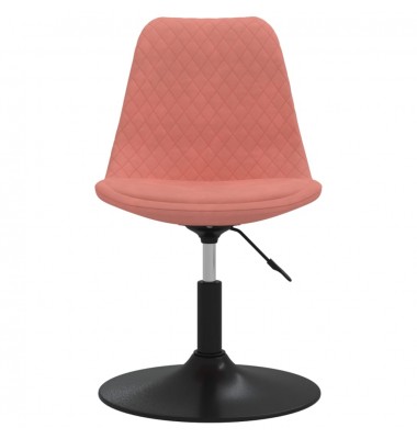  Pasukamos valgomojo kėdės, 4vnt., rožinės spalvos, aksomas - Valgomojo Kėdės - 4