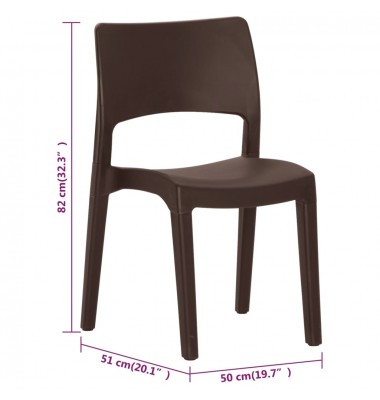  Sodo kėdės, 2vnt., moka spalvos, polipropilenas - Lauko kėdės - 9
