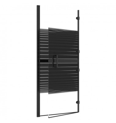  Sulankstoma dušo pertvara, juodos spalvos, 120x140cm, ESG - Dušo kabinos, durys - 5