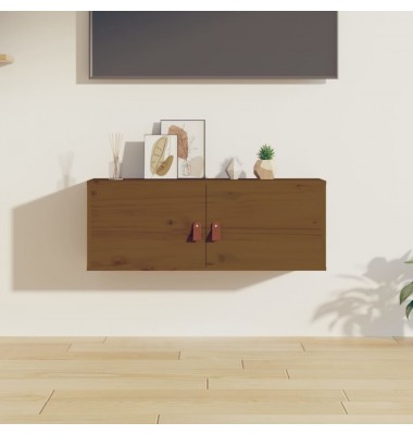  Sieninė spintelė, medaus ruda, 80x30x30cm, pušies masyvas - Pakabinamos lentynos, spintelės - 1