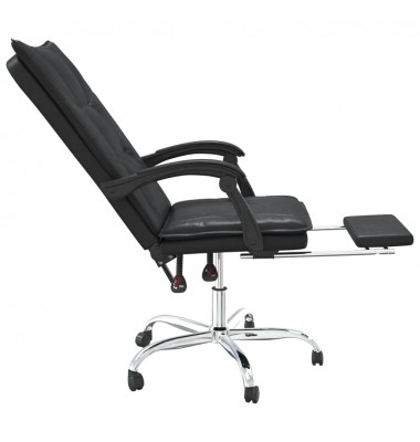  Atlošiama biuro kėdė, juodos spalvos, dirbtinė oda - Biuro kėdės - 7