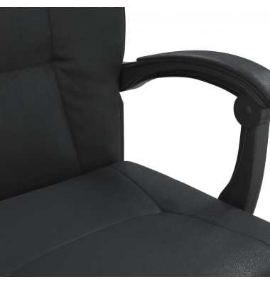  Atlošiama biuro kėdė, juodos spalvos, dirbtinė oda - Biuro kėdės - 9