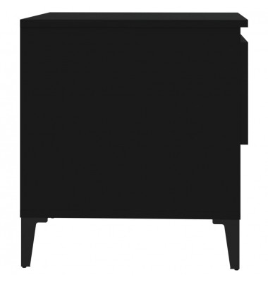  Šoniniai staliukai, 2vnt., juodi, 50x46x50cm, apdirbta mediena - Žurnaliniai staliukai - 9