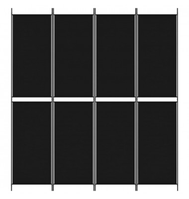  Kambario pertvara, 4 dalių, juodos spalvos, 200x220cm, audinys - Kambario pertvaros - 3