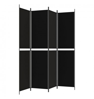 Kambario pertvara, 4 dalių, juodos spalvos, 200x220cm, audinys - Kambario pertvaros - 5
