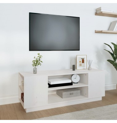  Televizoriaus spintelė, balta, 110x35x40,5cm, pušies masyvas - TV spintelės - 1