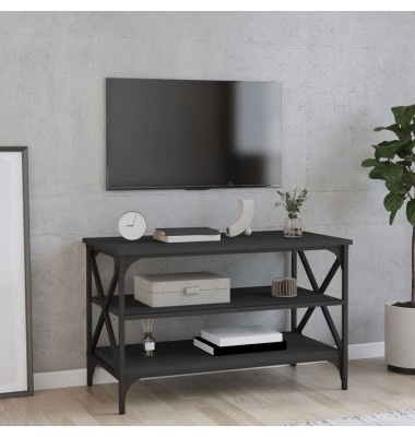  Televizoriaus spintelė, juoda, 80x40x50cm, apdirbta mediena - Žurnaliniai staliukai - 1
