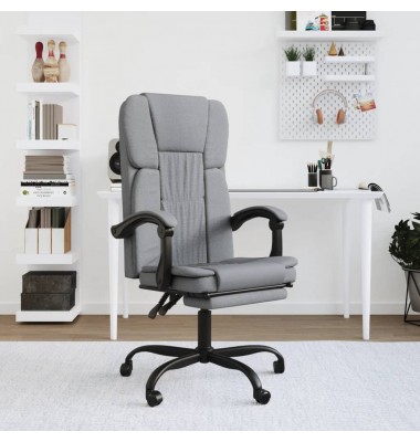  Atlošiama biuro kėdė, šviesiai pilkos spalvos, audinys - Biuro kėdės - 1