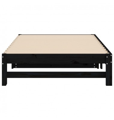  Ištraukiama lova, juoda, 2x(100x200)cm, pušies medienos masyvas - Lovos - 9