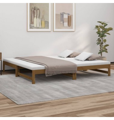  Ištraukiama lova, medaus ruda, 2x(100x200)cm, pušies masyvas - Lovos - 1