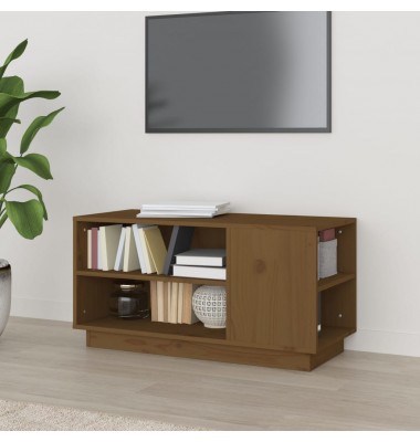  Televizoriaus spintelė, medaus ruda, 80x35x40,5cm, pušis - TV spintelės - 1