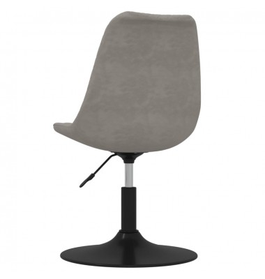  Pasukamos valgomojo kėdės, 4vnt., šviesiai pilkos, aksomas - Valgomojo Kėdės - 6